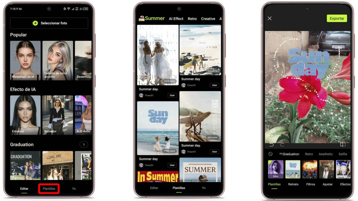 8 trucos para sacarle todo el partido a la app Hypic para editar fotos gratis 2 Trucos para sacarle todo el partido a la app Hypic para editar fotos gratis - Usa las plantillas prediseñadas