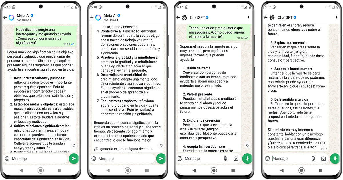 ¿Cuál asistente de IA es mejor tener en WhatsApp: Meta AI o ChatGPT? Esta es mi experiencia 8 Qué asistente de IA es mejor tener en WhatsApp - Capacidad lógica y sentido común