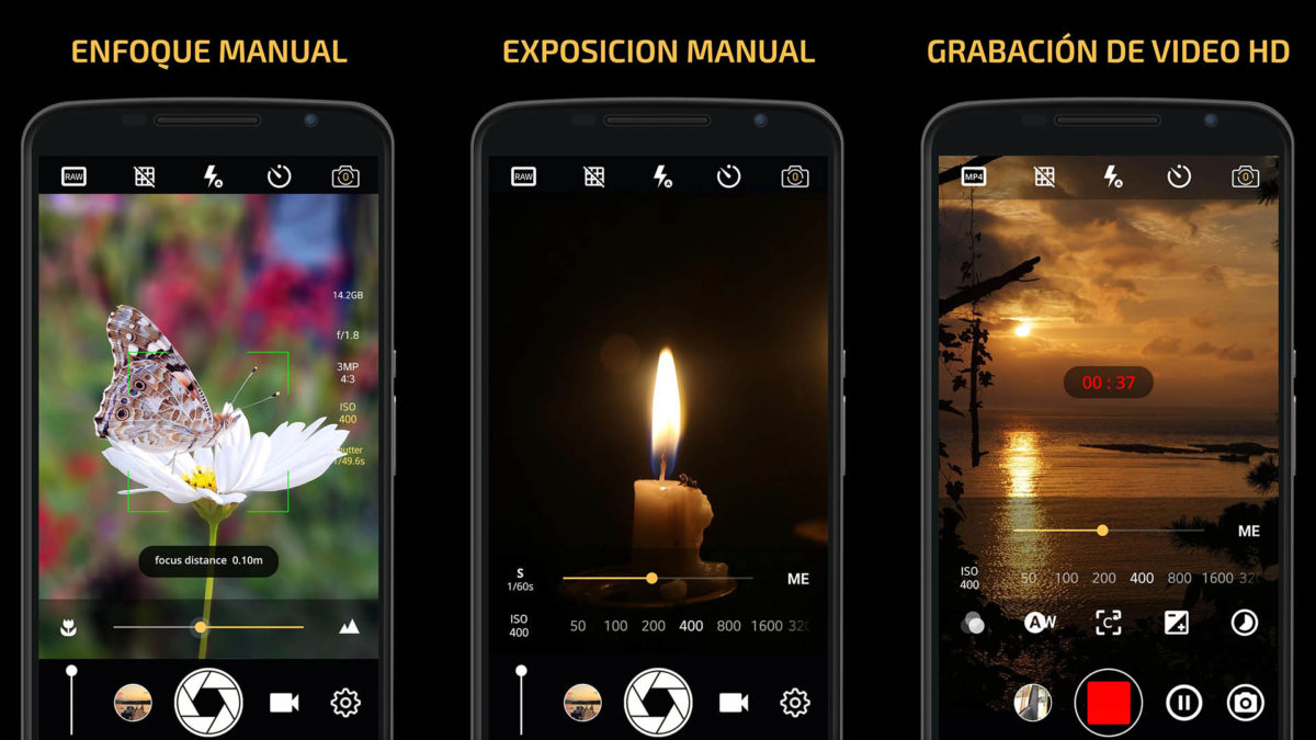 Las 14 mejores apps de fotografía para sacarle más partido a la cámara del móvil 4 Apps de fotografía imprescindibles para tu móvil - Cámara manual