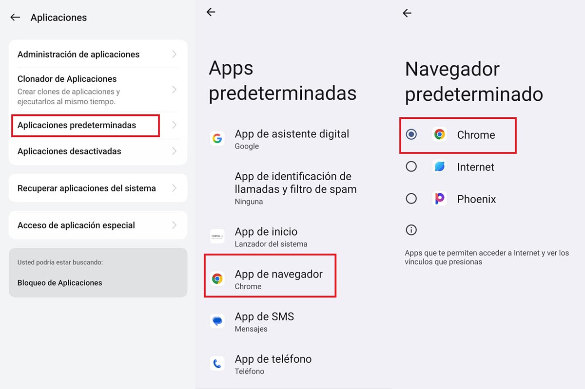 chrome predetermindo android