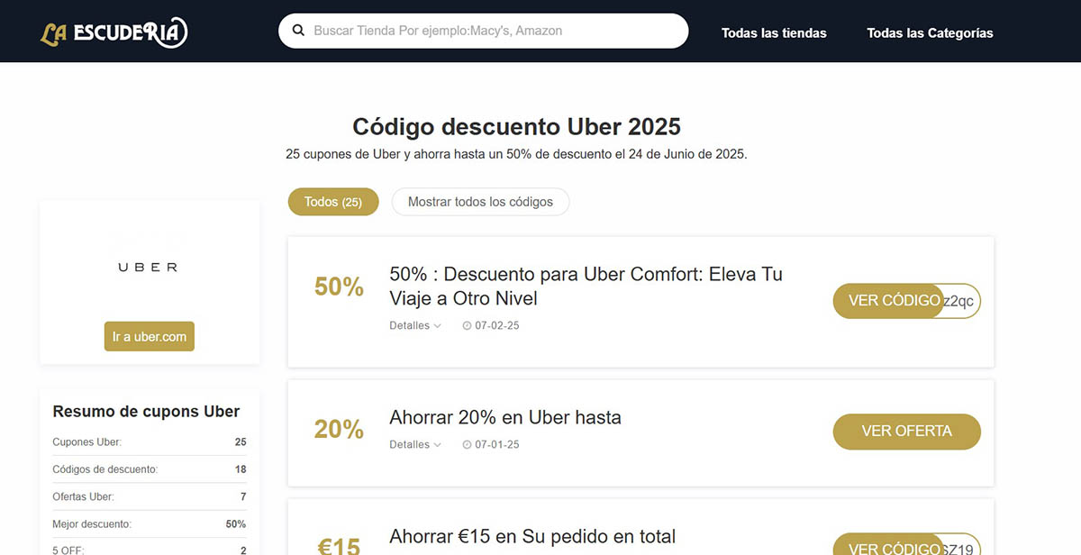Los 4 mejores canales de Telegram y páginas web para encontrar cupones de descuento en Uber 5 escuderia