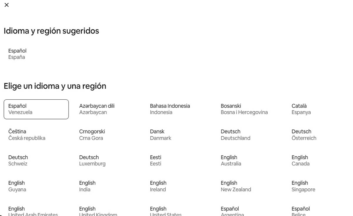 idiomas airbnb