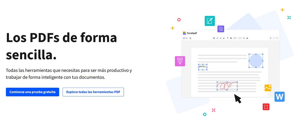 Alternativas gratis a ILovePDF para editar, crear y firmar archivos PDF 5 small pdf