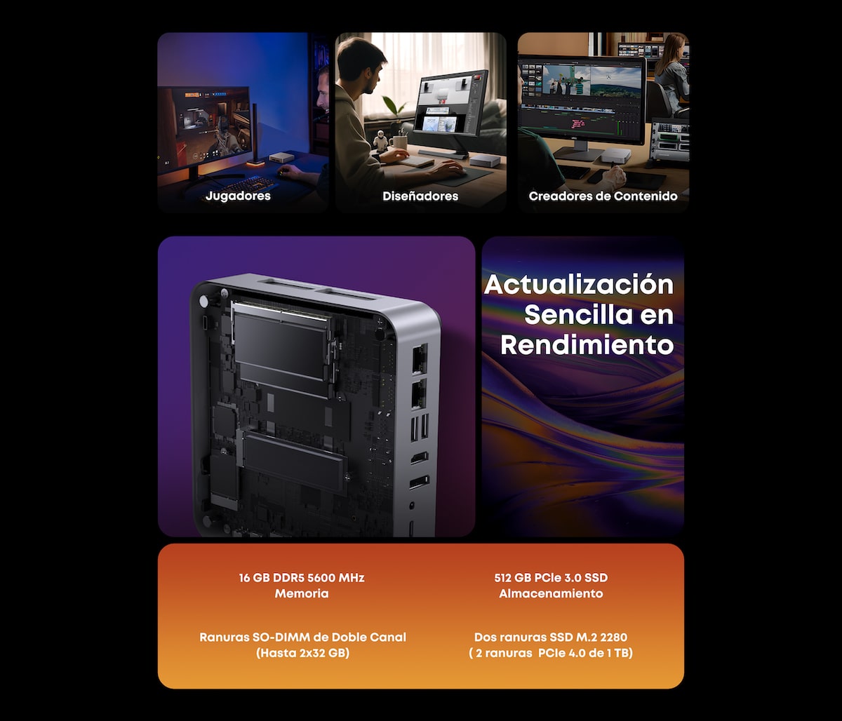 Chuwi Aubox y GameBook, un mini PC potente pero asequible y un portátil gaming que puede con todo 3 AuBox Chuwi 1