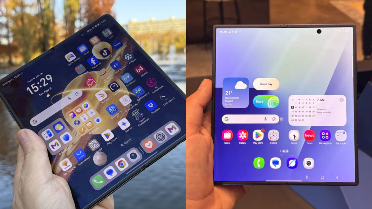 Honor Magic V5 VS Samsung Galaxy Z Fold7: comparativa de los dos mejores móviles plegables 4 Honor Magic V5 VS Samsung Galaxy Z Fold7 - Pantalla y brillo
