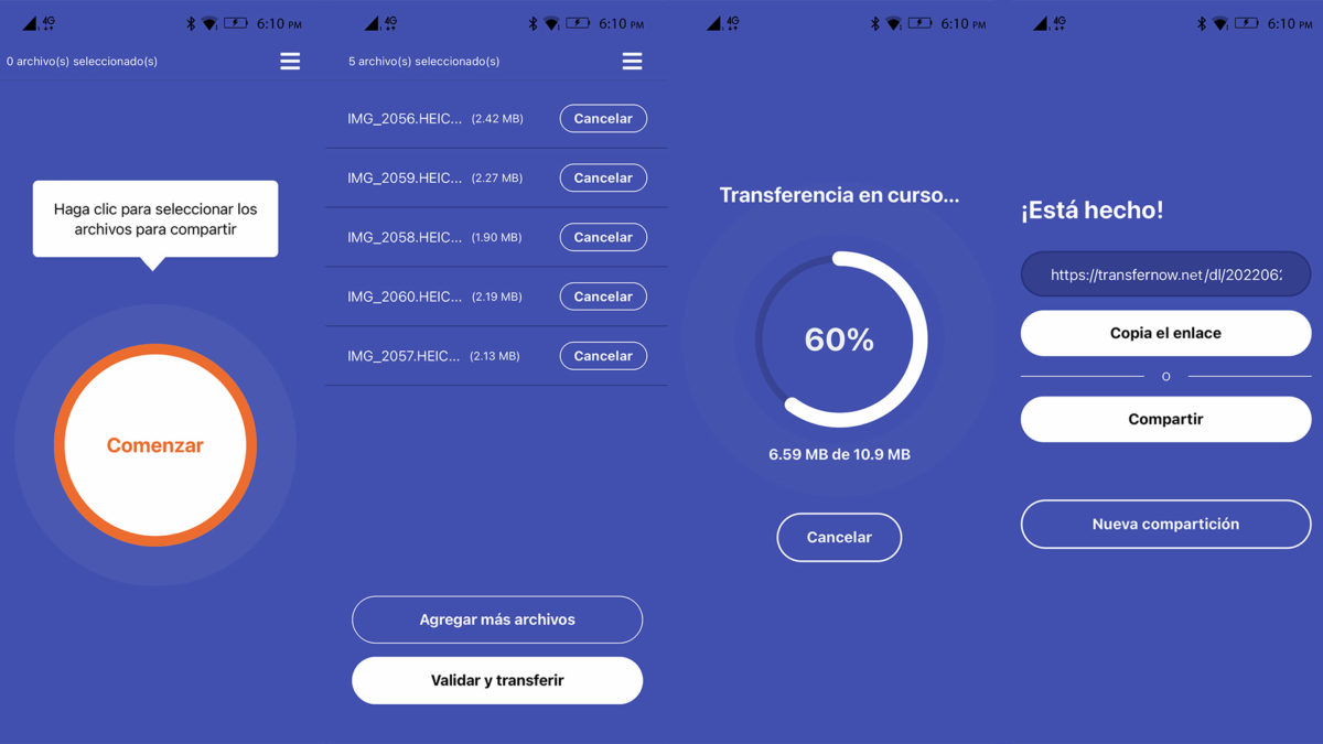 Mejores alternativas a WeTransfer - TransferNow