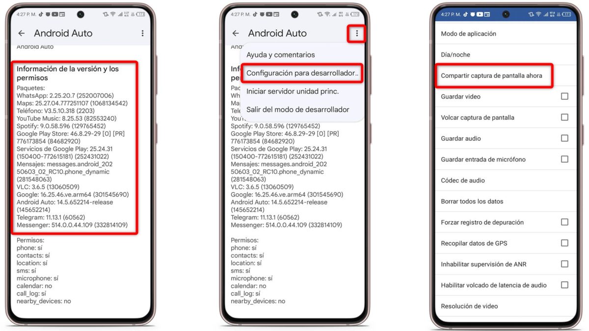 10 trucos de Android Auto que funcionan en 2025 6 Trucos de Android Auto que funcionan en 2025 - Captura lo que ves en pantalla sin líos