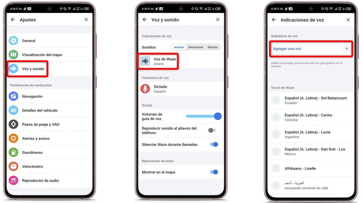 7 trucos para Waze que funcionan en 2025 5 Trucos para Waze que funcionan en 2025 - Cambia la voz o graba la tuya propia