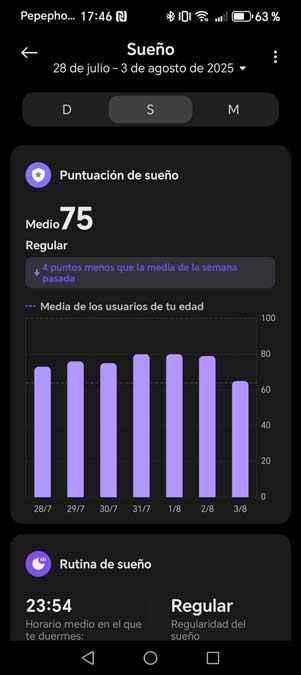 Mi experiencia con la pulsera de actividad Xiaomi Smart Band 10 tras más de un mes de uso 18 Sueño Xiaomi Smart Band 10 2