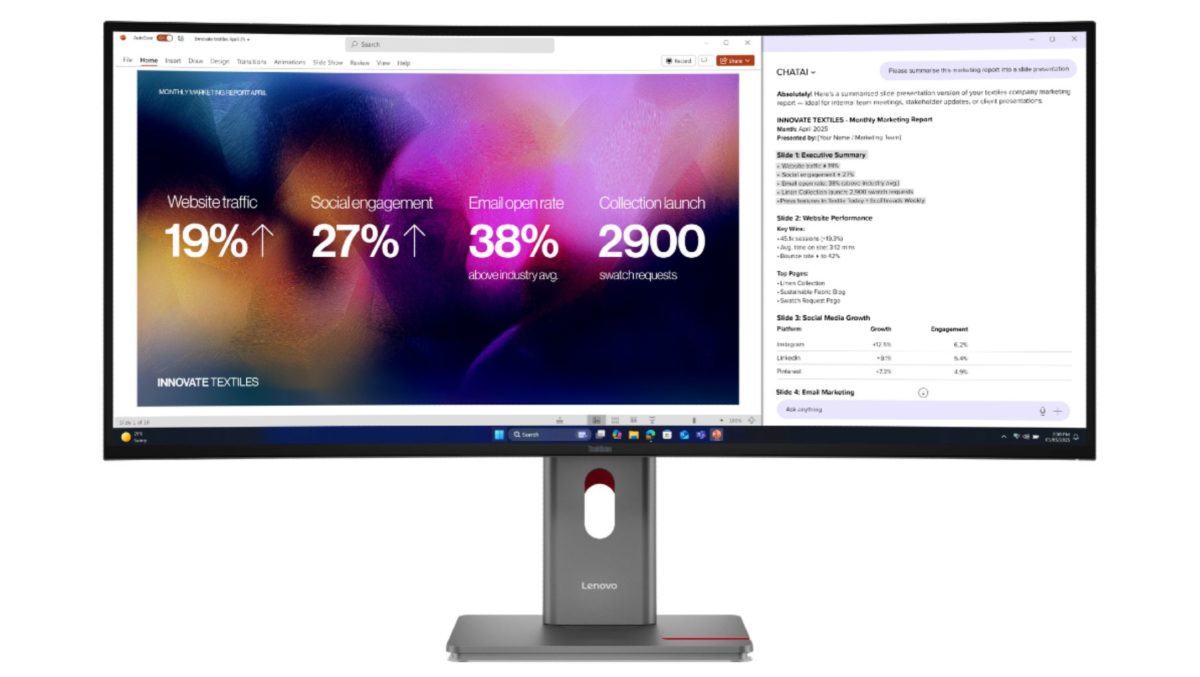 Lenovo ThinkVision P40WD-40, un monitor curvo para profesionales con resolución 5K2K 2