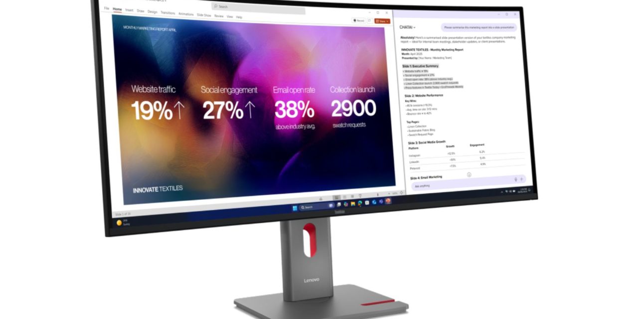 Lenovo ThinkVision P40WD-40, un monitor curvo para profesionales con resolución 5K2K