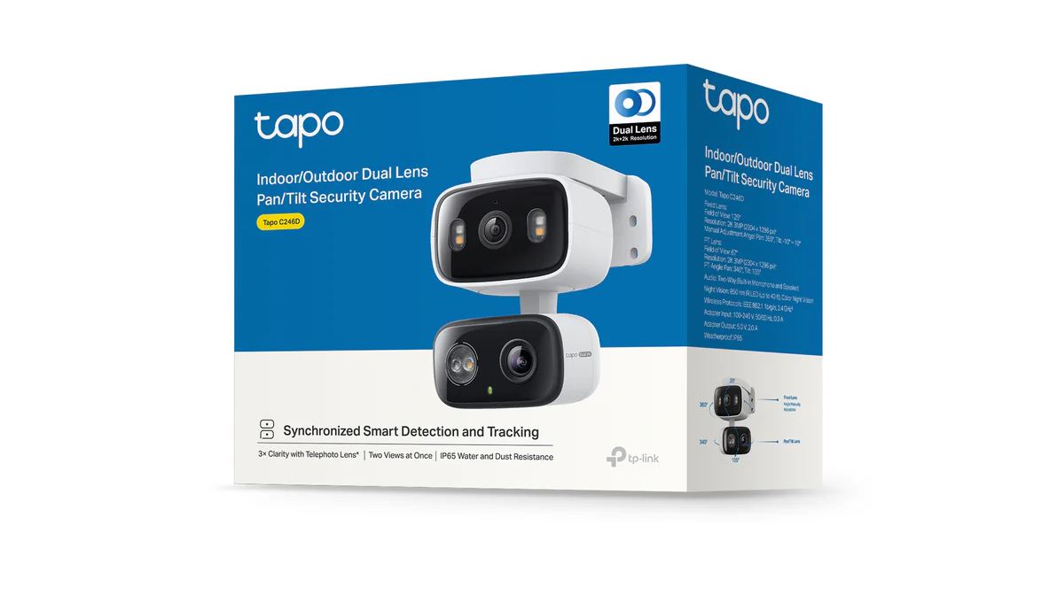 Tapo C246D, una cámara de vigilancia doble con resolución 2K y detección 360º 4 Tapo C246D, una cámara de vigilancia doble con resolución 2K y detección 360º (10)
