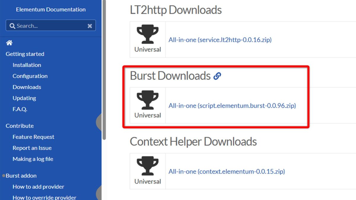 El addon Elementum de Kodi no funciona, causas y posibles soluciones 4 Dependencias no instaladas (Burst o Context Helper)