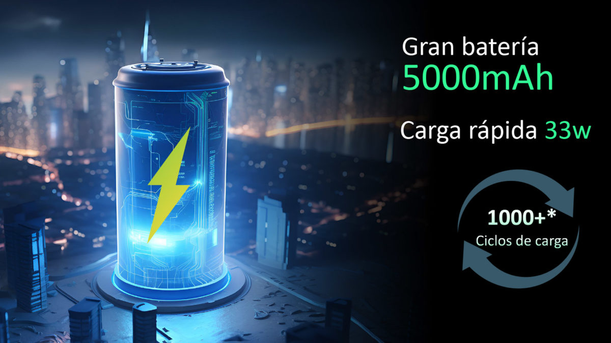 ZTE nubia Air - Batería de 5000 mAh y carga de 33W