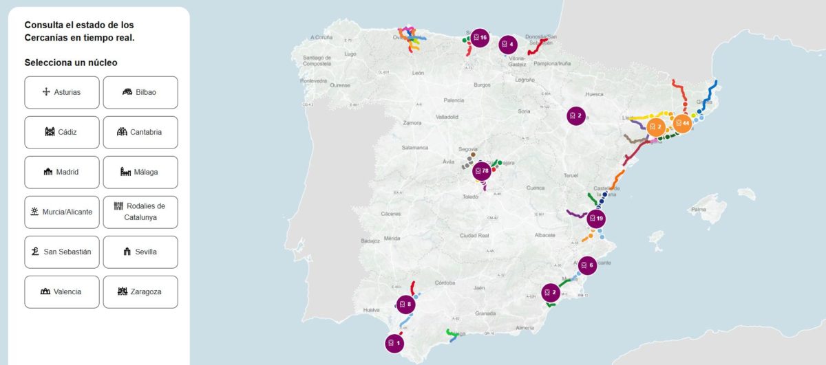 Cómo ver en tiempo real dónde están los trenes de Cercanías y Rodalies 1