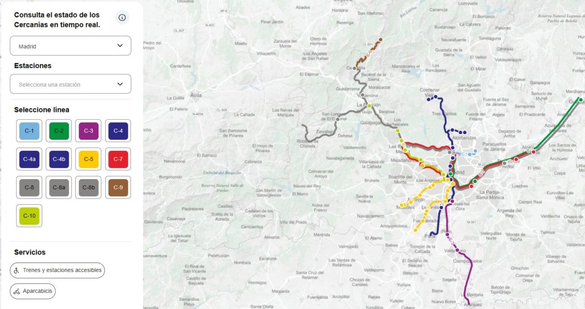 Cómo ver en tiempo real dónde están los trenes de Cercanías y Rodalies 2