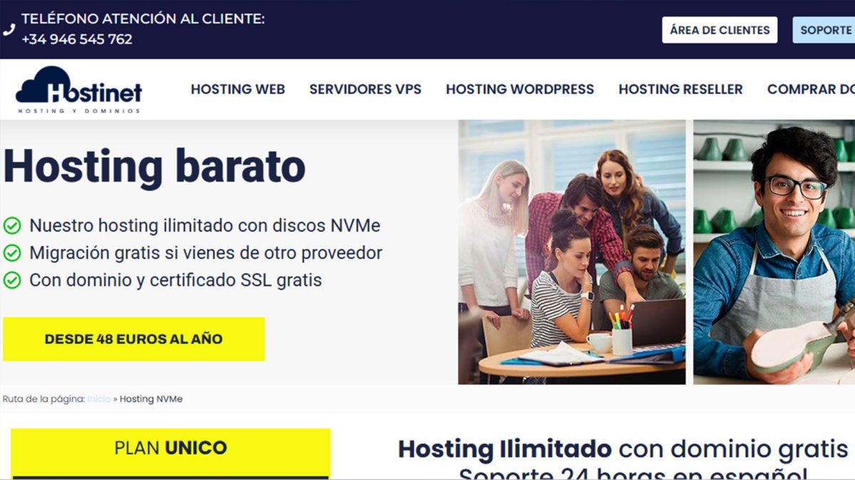 Mejores hosting y VPS en España: cuál es la mejor opción 2 Mejores hosting y VPS en España - Hostinet