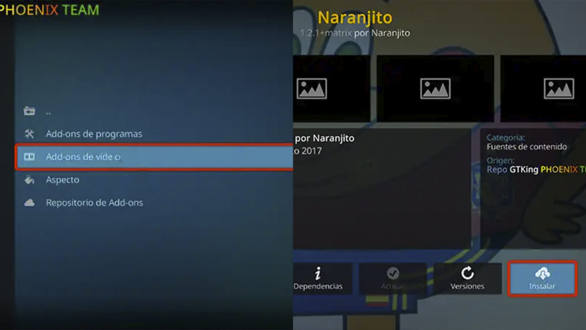 Instalar el addon Naranjito-2