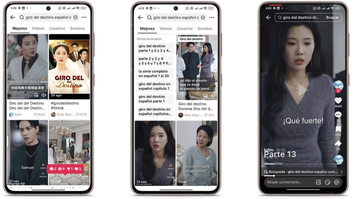 Cómo ver la serie china 'Giro del destino' de Pop Drama completa en español 3 Otros metodos para ver la serie china Giro del destino de Pop Drama completa en español-Redes sociales como TikTok