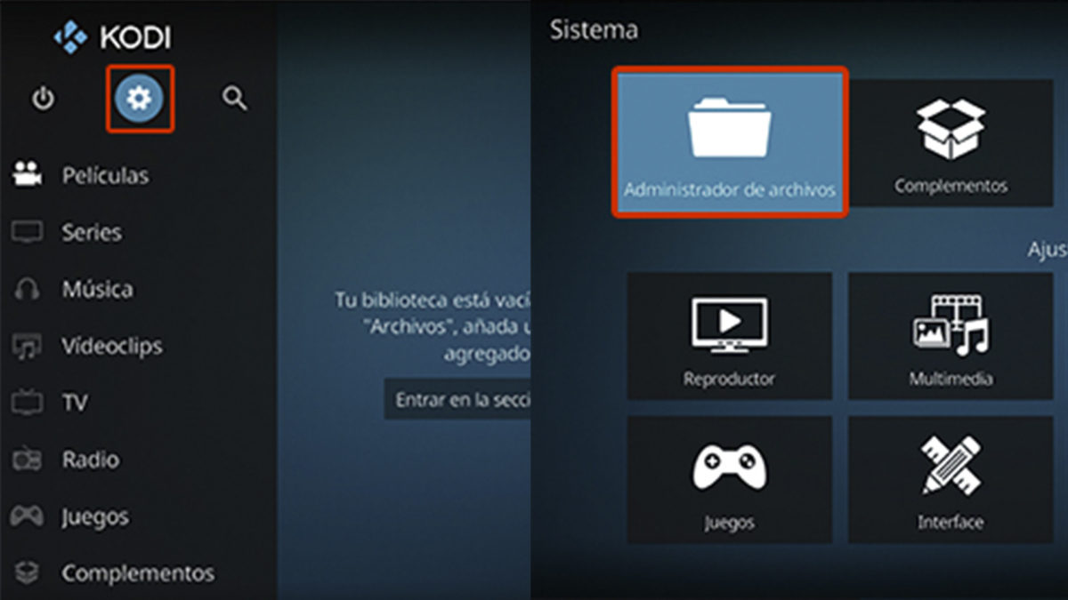 Estos son los pasos para instalar el addon Naranjito en Kodi