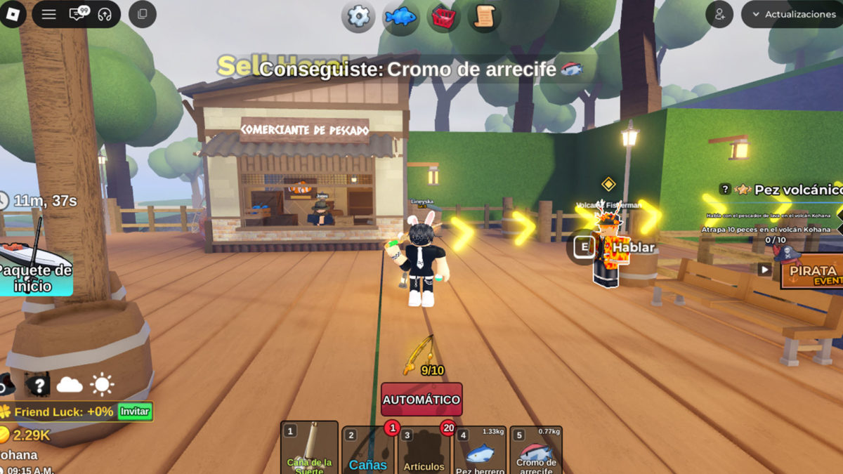 Estos son los códigos caducados para Fish it! es Roblox