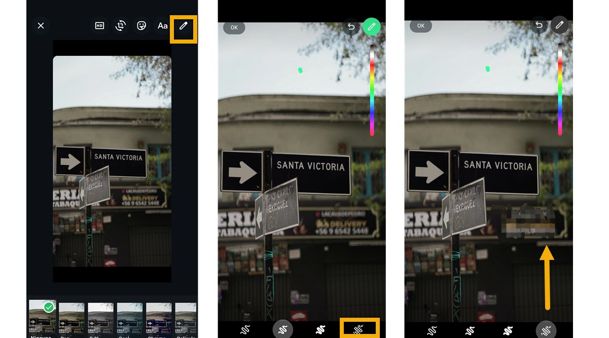 pixelar una foto en whatsapp