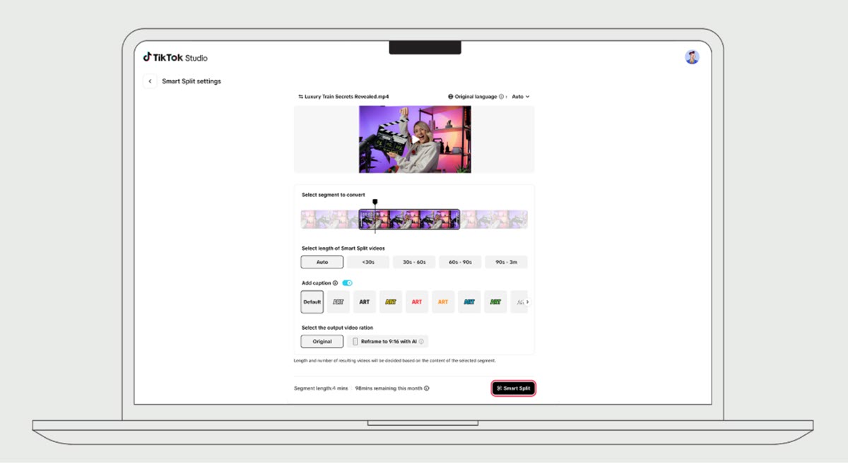 Smart Split en TikTok, requisitos, acceso y límites