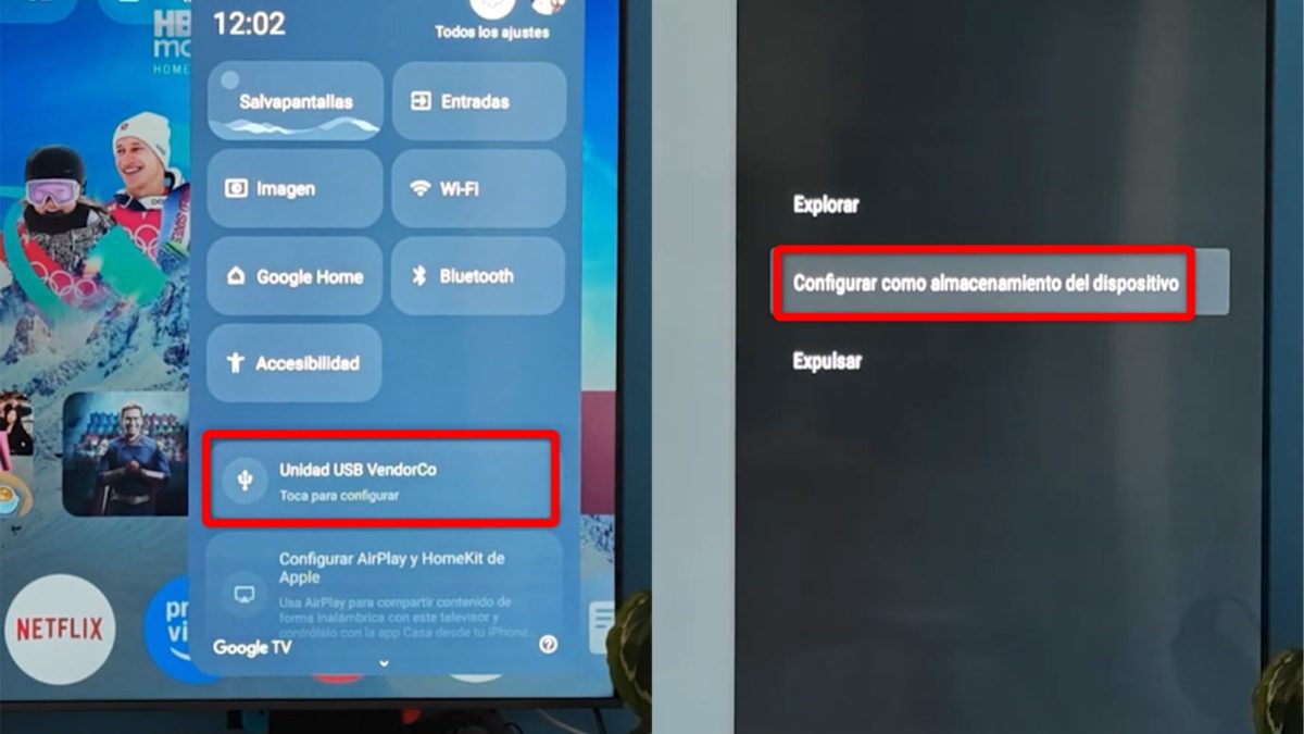 10 trucos imprescindibles para Google TV en 2026 6 Trucos para Google TV en 2026 - Amplia la memoria con un USB-5