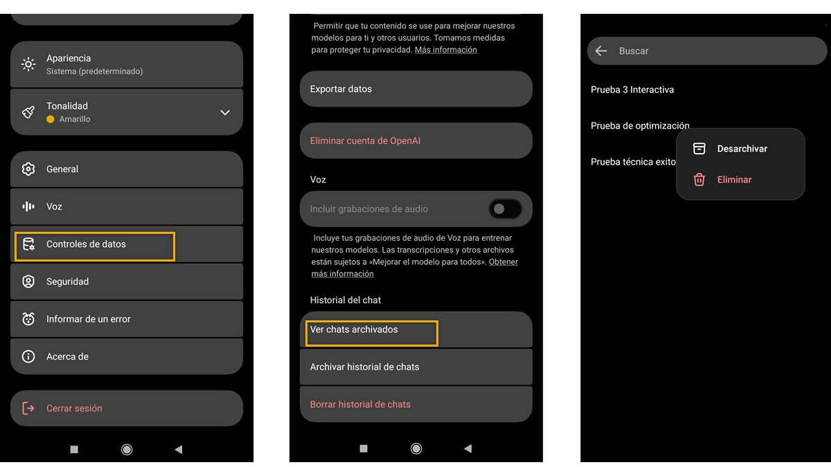 Dónde ver los chats archivados en ChatGPT 2 Cómo ver chats archivados en ChatGPT en un móvil Android