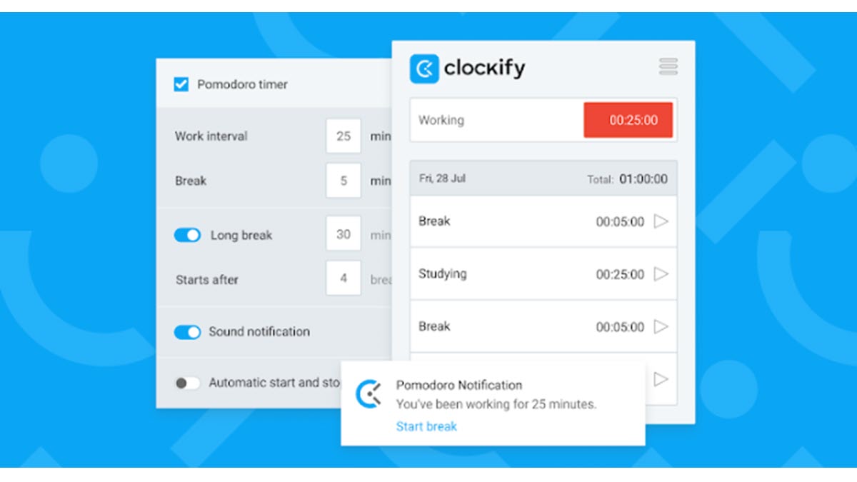 extensión de Chrome para controlar el tiempo de trabajo