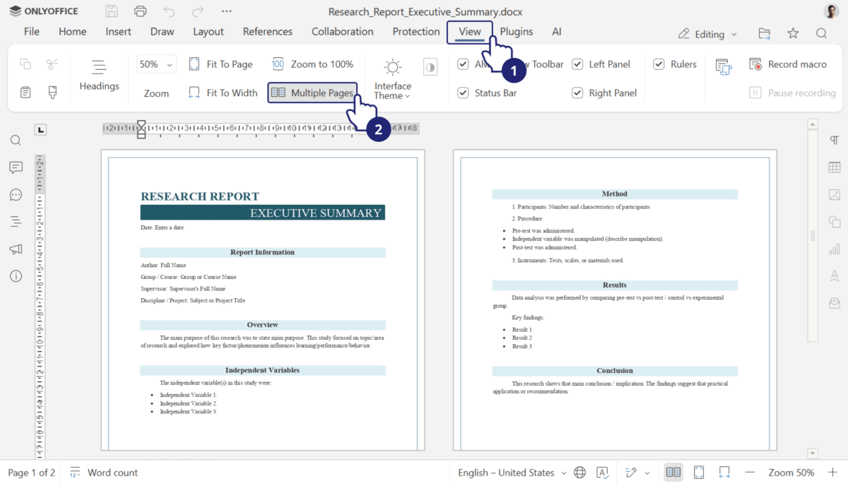 ONLYOFFICE Docs 9.3: más rápido, más seguro y con nuevas funciones inteligentes a tu gusto 5 ONLYOFFICE 7