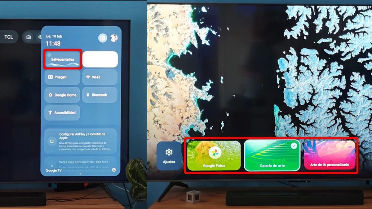 10 trucos imprescindibles para Google TV en 2026 5 Trucos para Google TV en 2026 - Personaliza el salvapantallas a tu gusto