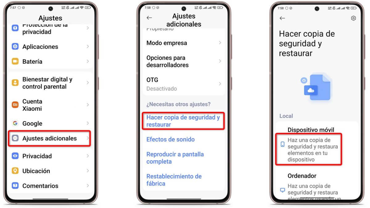 Restaurar una copia de seguridad del sistema