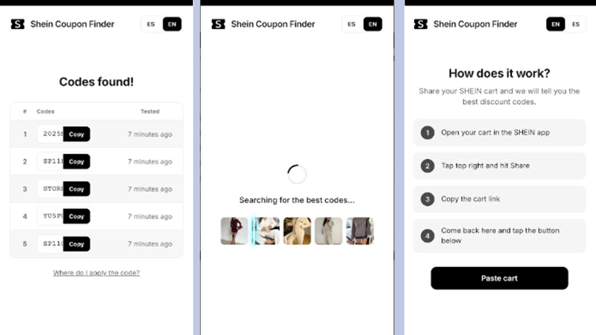 ¿Es seguro instalar la app Shein Coupon Finder para móvil Android? 2 apps con cupones de descuentos para shein