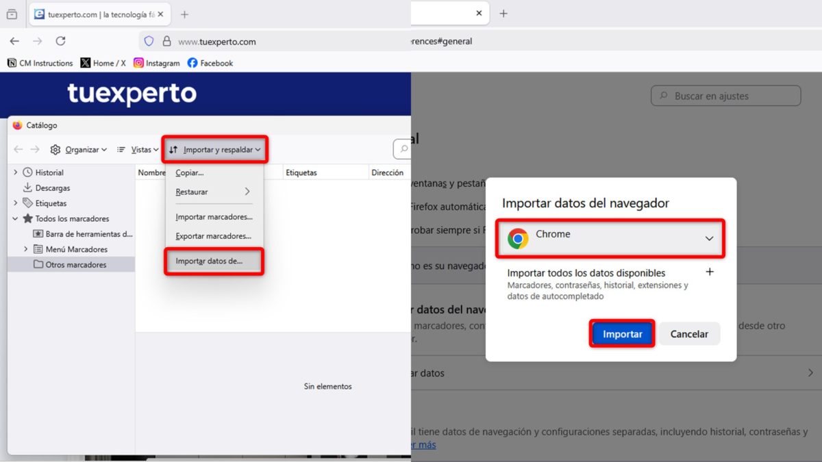Cómo exportar marcadores y contraseñas de Google Chrome a otro navegador 5 Cómo exportar marcadores de Chrome a Firefox-2