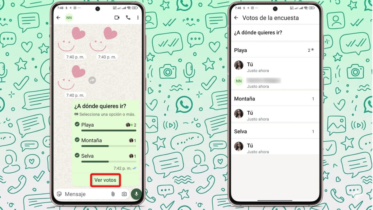 Pasos para ver los resultados de una encuesta en WhatsApp