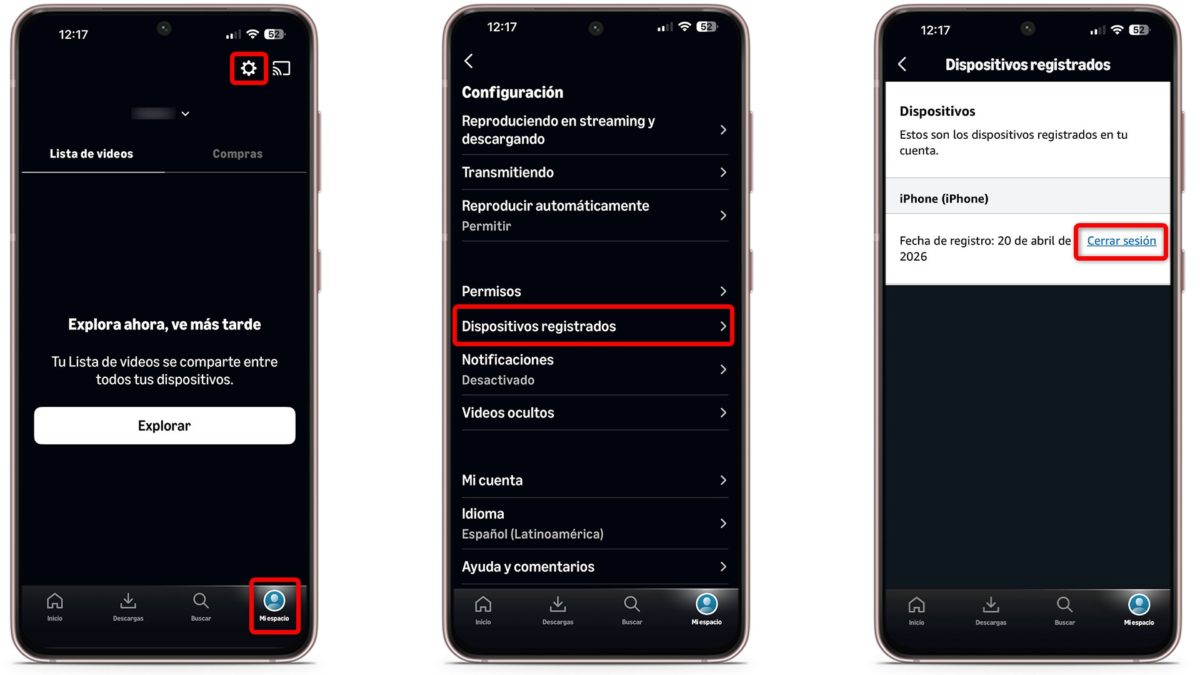 Cómo desvincular uno o varios dispositivos conectados a Prime Video de Amazon 3 Pasos para desvincular uno o varios dispositivos conectados a Prime Video de Amazon – Desde la App de Prime Video