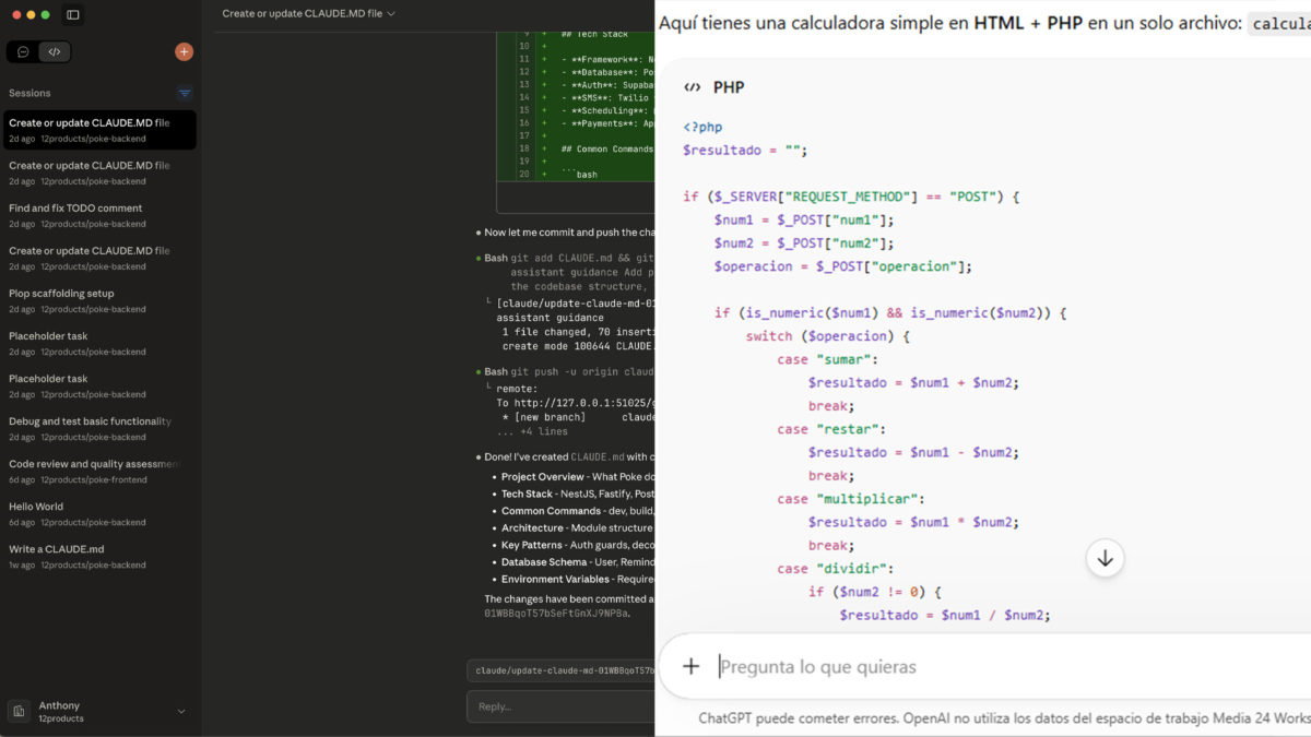 Claude o ChatGPT, ¿cuál es la mejor IA del momento? 6 Claude o ChatGPT – Programación y desarrollo