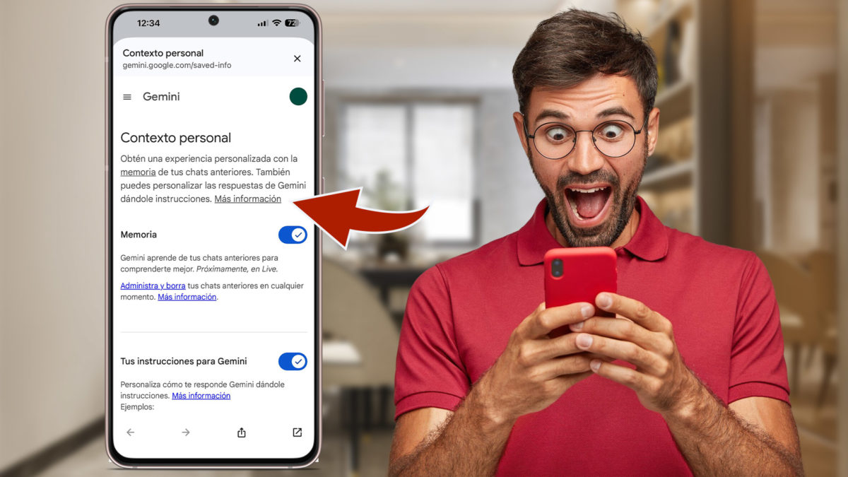 Cómo activar la nueva función de memoria de Google Gemini para que recuerde tus chats 1 Cómo activar la nueva función de memoria de Google Gemini para que recuerde tus chats
