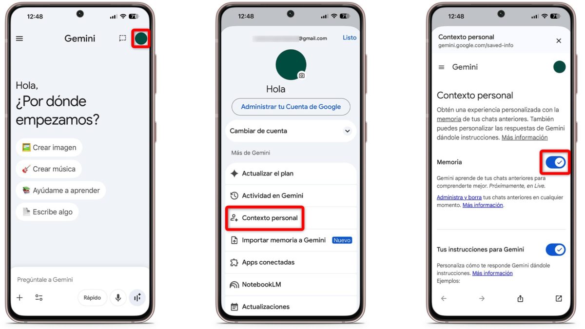 Cómo activar la nueva función de memoria de Google Gemini para que recuerde tus chats 2 Pasos para activar la nueva función de memoria de Google Gemini