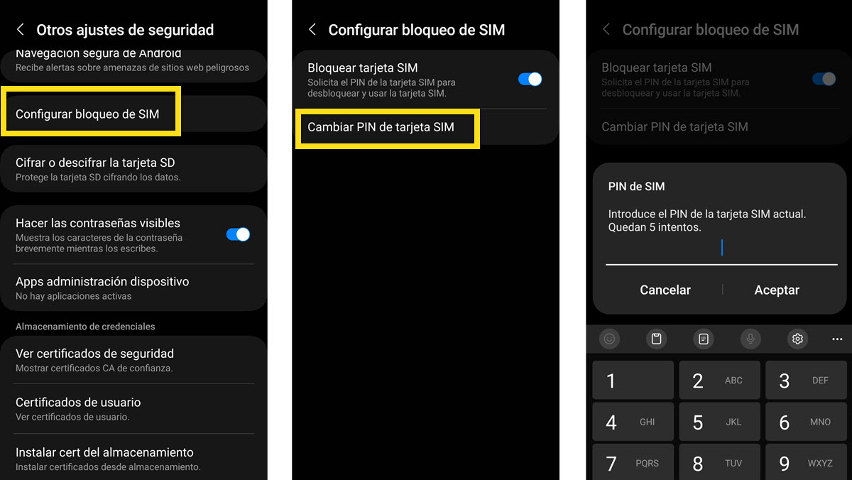 Cómo cambiar el código PIN de la SIM en el móvil: guía paso a paso 3 Cómo cambiar el código PIN de la tarjeta SIM en un móvil Samsung