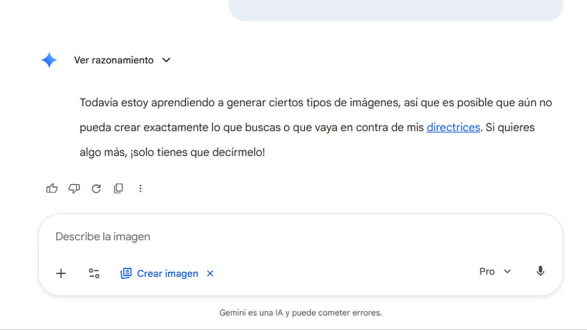 Los 5 errores más frecuentes de Gemini - Error 1099
