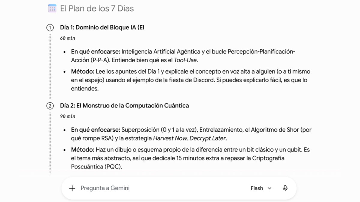 Consejos para aprovechar la IA de Gemini para estudiar - Organizar plan de estudio
