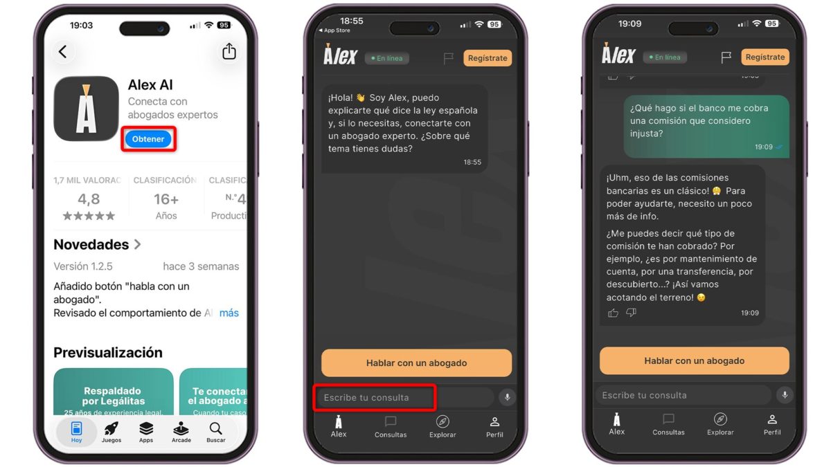 ¿Es gratis la app Alex AI? Qué es y cómo funciona este asistente de IA para resolver dudas legales 2 Cómo funciona Alex AI