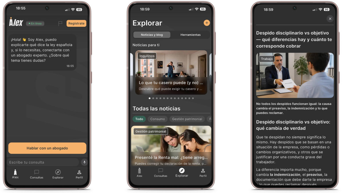 ¿Es gratis la app Alex AI? Qué es y cómo funciona este asistente de IA para resolver dudas legales 1 Qué es Alex AI y para qué sirve