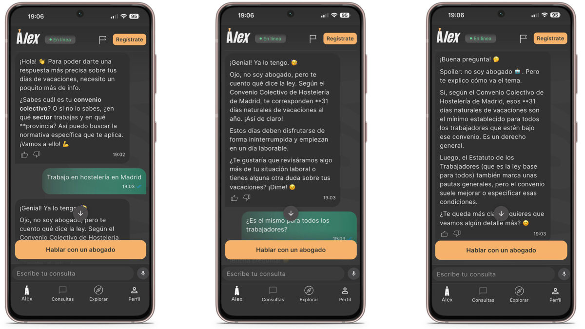 ¿Es gratis la app Alex AI? Qué es y cómo funciona este asistente de IA para resolver dudas legales 3 Qué tipo de consultas puede resolver