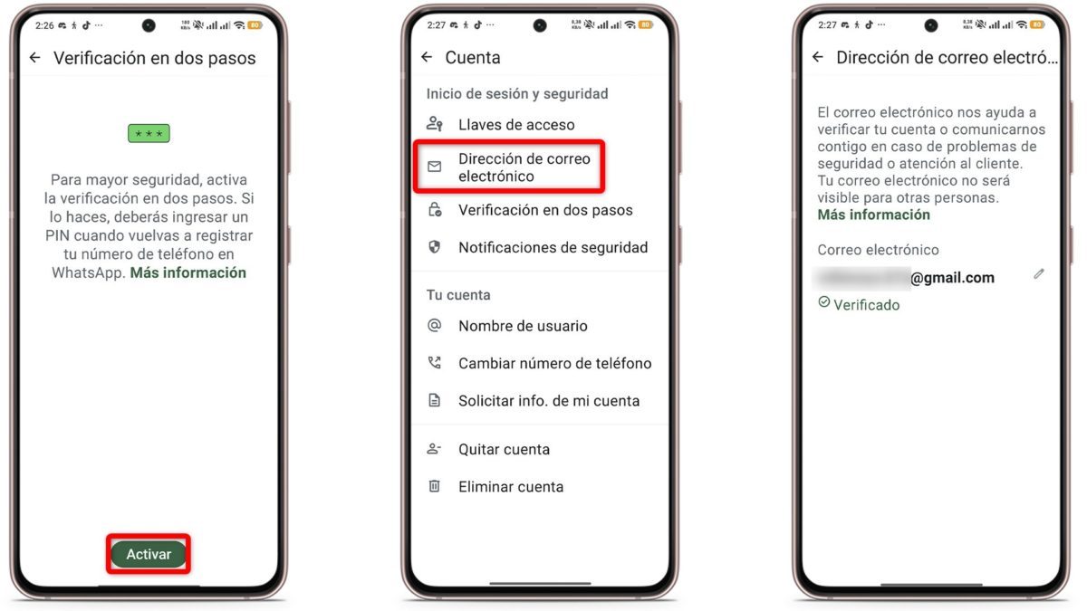 Añade un correo electrónico de recuperación para mayor seguridad