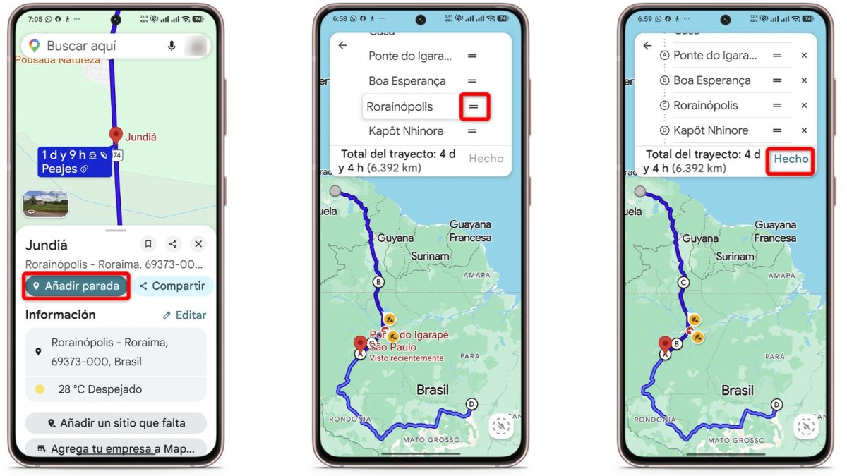 Pasos para añadir varias paradas en Google Maps