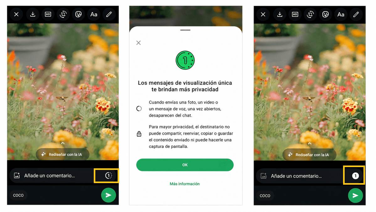 Cómo enviar una foto temporal en WhatsApp guía paso a paso