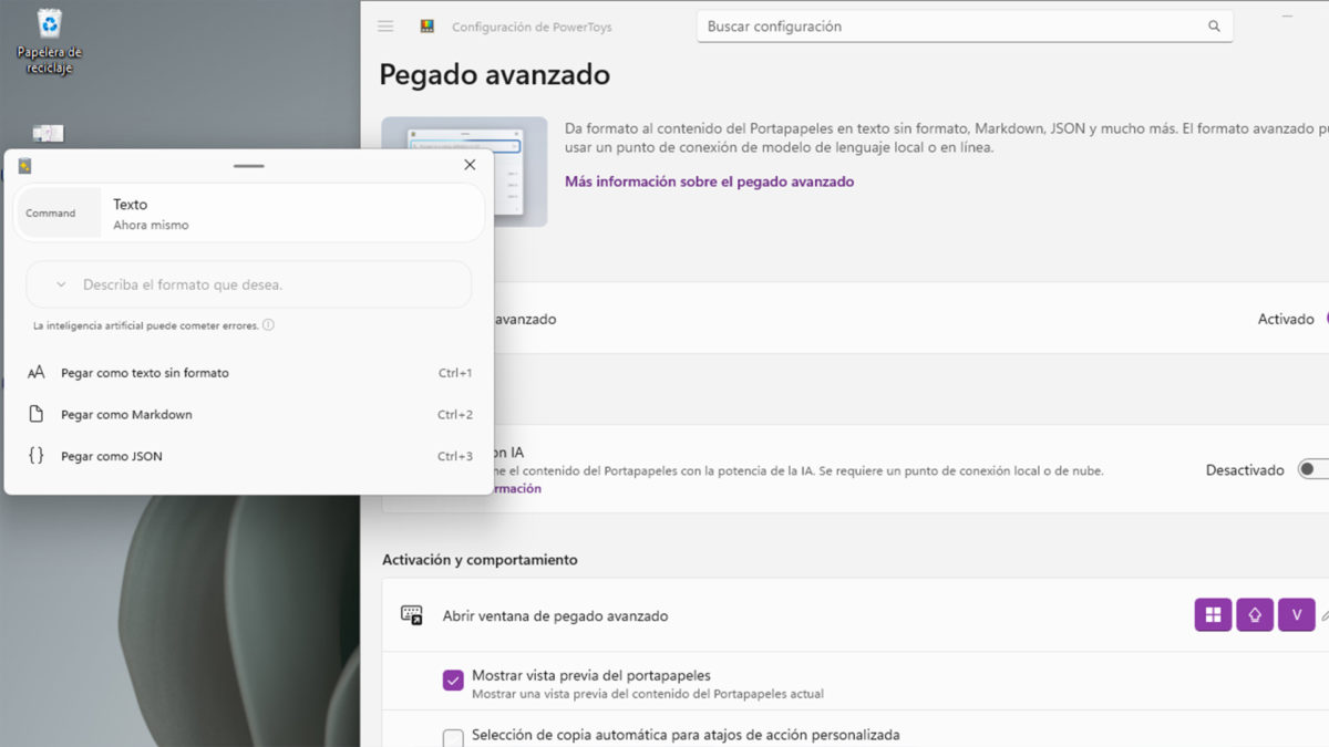 7 utilidades de PowerToys - Advanced Paste